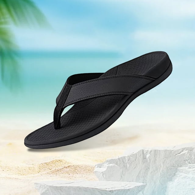 Men chanclas arcos con arco sandalias ortopédicas cómodas zapatillas de apoyo para la playa sin deslizamiento para los pies alivio del estrés