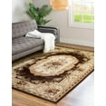 thumbnail image 4 of Unique Loom Versailles Medallion Motif Rug 8' x 11' 4 Rectangle Brown/Ivory, 4 of 10