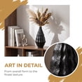 thumbnail image 6 of Unique Bargains Matte Chubby Bud Flower Vase with Wide Opening Ribbed Decorative Black, 6 of 6