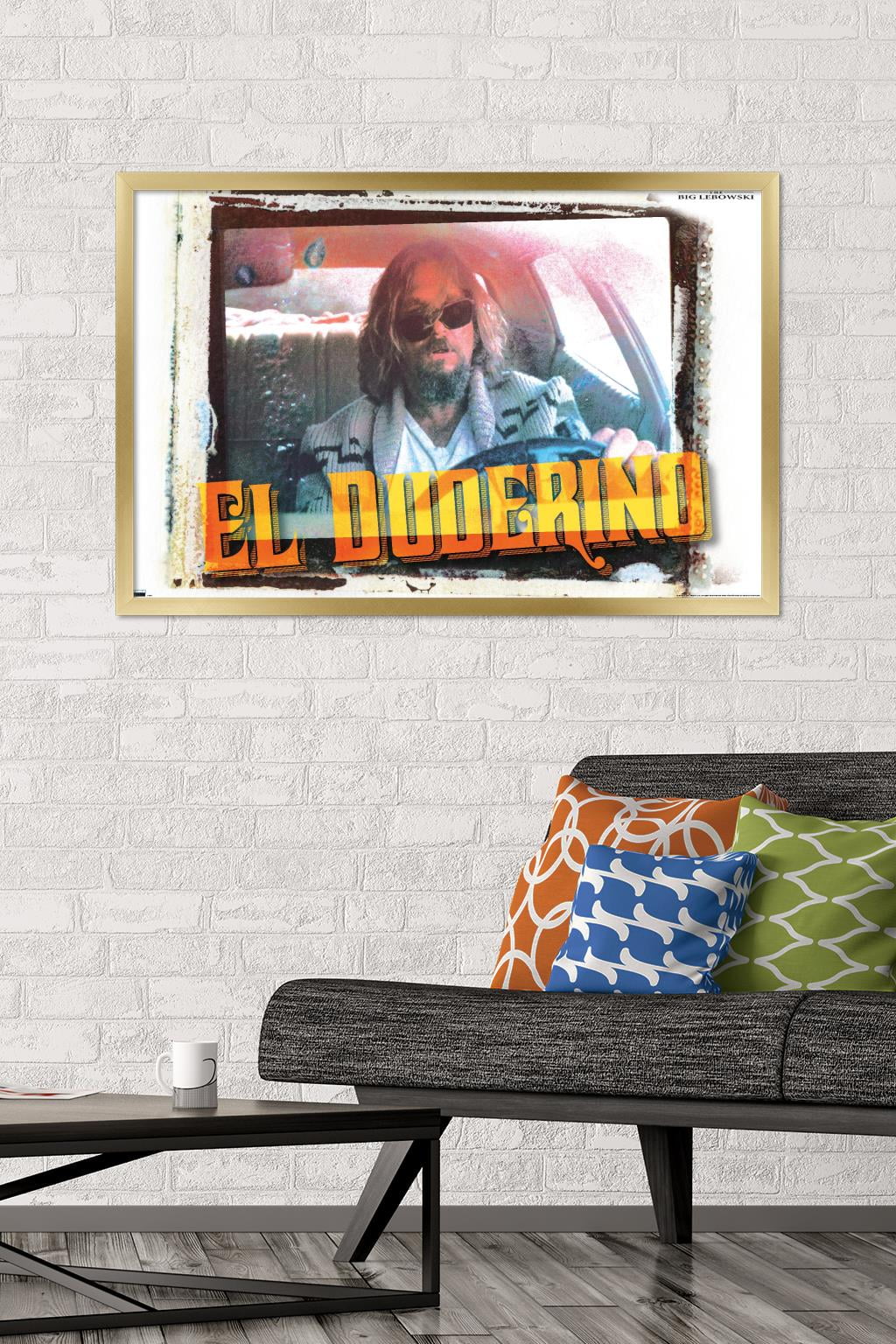 The Big Lebowski - El Duderino Wall Poster, 22.375" x 34", Framed