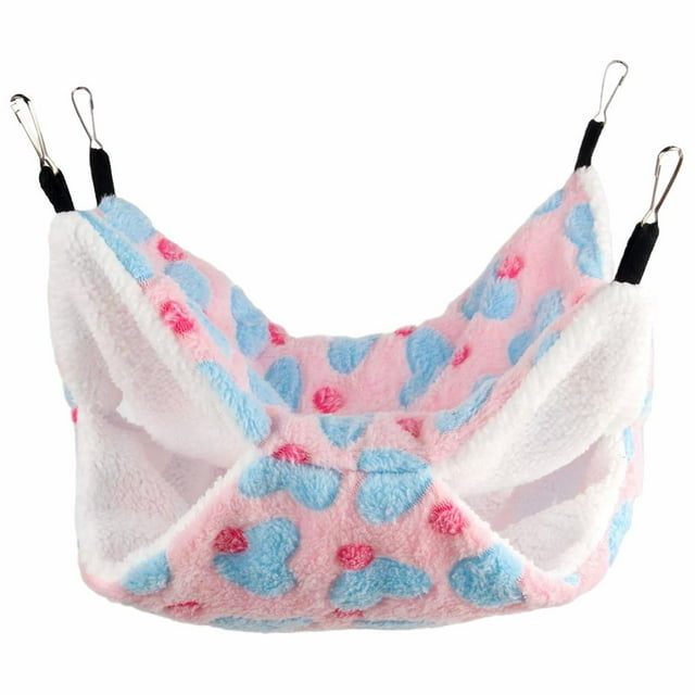 Petit Animal Hamac Suspendu à Double Couche Suspendu Sac de Couchage en Peluche Chaude R4
