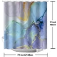 thumbnail image 4 of Blue Purple Marble Shower Curtain Abstract Modern Design Waterproof Fabric Bathroom Curtain Decoration Ideal for Contemporary Bathrooms with 12 Hooks (72"x72), 4 of 6