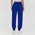 thumbnail image 5 of Tianiyouqing Womens Dressy Sweatpants Fleece Lined Drawstring High Waisted Running Baggy Sweatpants Fall Elastic Bottom Stretchy Waist Palazzo Long Pants Blue XXL, 5 of 6