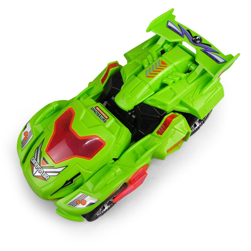 Random Color Trans Dino Morph Car Dinosaur Transforming Wind Up Car Figure Toy 