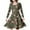 Dark Green, variant on Kids Toddler Girls Trees Deer Print Long Sleeve Party Dress Girls Dress Short Sleeve
