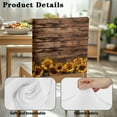 thumbnail image 7 of Xoenoiee Sunflower Wood Print Cover for Chair Back Dining Chair Covers Soft Stretchable High Back Aesthetic Cover Washable Dining Room 20 x 19 Inch, 1 Pack, 7 of 7