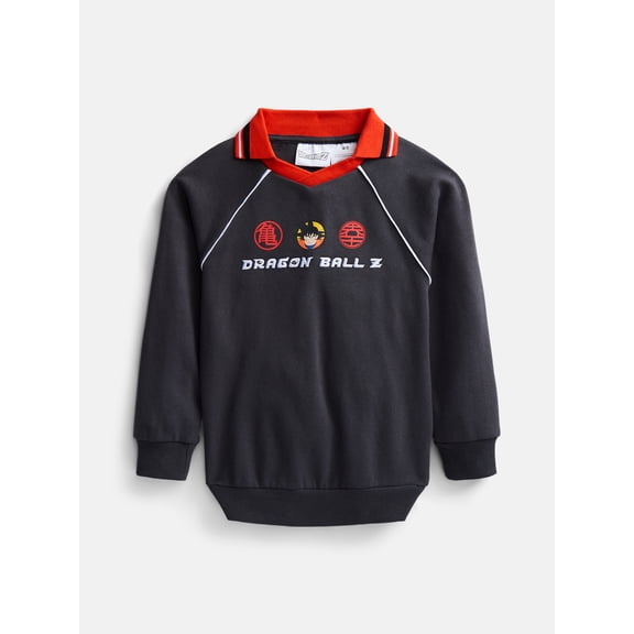 Dragon Ball Z Boys Fleece Polo with Long Sleeves, Size 4-18