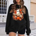 thumbnail image 4 of OJinShaWanO Flower Hoodie Ladies' Loose Top Cute Print Hoodie, 4 of 5