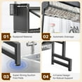 thumbnail image 3 of Dish Rack Over Sink with Cover, Stainless Steel Dish Racks for for Drying Dishes, Glasses, Bowls, and Utensils, Black, Length-37.4", 3 of 12