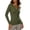 #171-Army Green, variant on Women's Henley Long Sleeve Pullover Fitted Knit Sweater Slimming Versatile Top for Fall Layering Daily