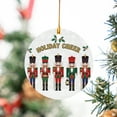 thumbnail image 3 of ViciArt Nutcracker Ornament - 3" Ceramic Holiday Tree Decor with Classic Soldiers & Holiday Cheer, 3 of 5