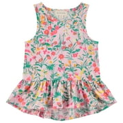 BTween Girls 6-Pack Casual Outfit Bundle with Ruffle Sleeve Tees, Peplum Tank Top, Skirt, Dolphin and Biker Shorts