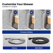 JOMOO Shower Hose Extra Long 98 Inches Flexible Stainless Steel Handheld Shower Head Hose with Brass Insert and Nut, EPDM Inner Tube, Anti-Kink Chrome Shower Head Hose Replacement