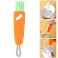 thumbnail image 2 of Cup Lid Brush Basdi Carrot-Shaped Multifunctional Cup Brush - Caramel Style Cup Lid Cleaner - Hidden Corner Mug & Baby Bottle Brush - Water Bottle Cleaning Tool, Water Bottle Cleaner, Orange, 2 of 9