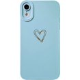 thumbnail image 2 of for iPhone XR Case(2018 6.1"), Side&Back Cute Plated Love Heart with Anti-Fall Lens Cameras Cover Protection Soft TPU Shockproof Anti-Fingerprint Phone Cases for Women Girls Men,Black, 2 of 4