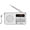 White, variant on L-938 Digital Radio Mini High-fidelity 1.5 Inch Portable 3W Stereo Speaker FM Radio for the Aged