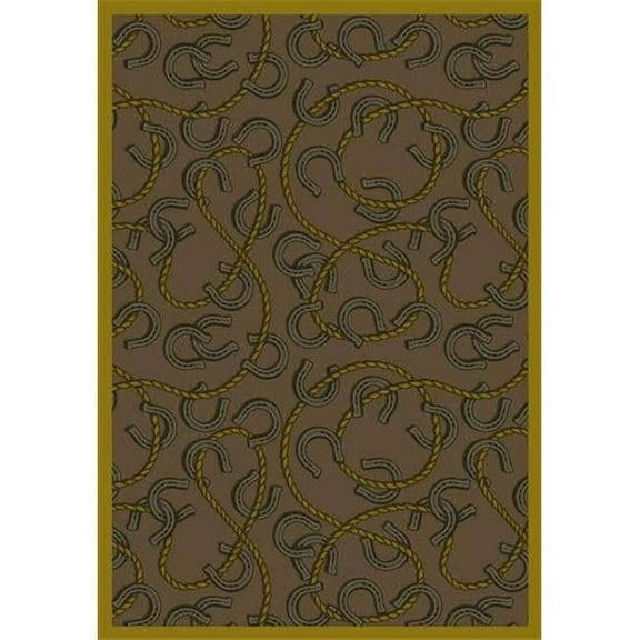 Rodeo Dark Dust 3 ft.10 in. x 5 ft.4 in.  WearOn Nylon Machine Tufted- Cut Pile Whimsy Rug