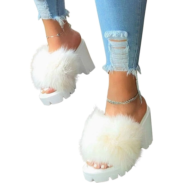Womens Sandals Block Heel Platform Chunky Heeled Clear Transparent String Wedges Ankle Strap Sandals for Women