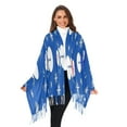 thumbnail image 6 of Snowmen and Snowflakes Pattern Soft Stylish Scarf 86.6''x30.7'' Lightweight and Warm, Breathable, 6 of 10