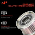 thumbnail image 3 of A-Premium Alternator Freewheel Clutch Pulley Compatible with Nissan Sentra 2013-2019 1.8L, 6 Grooves Clockwise, 3 of 6