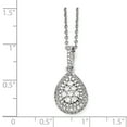 thumbnail image 3 of Sterling Silver & CZ Teardrop Necklace, 3 of 3