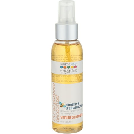 Deodorizer 8 Oz Spray Bottle - Nature's Baby Organics PU™ Vanilla Tangerine All Purpose Deodorizer 4 oz. Spray Bottle