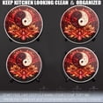 thumbnail image 4 of Electric Stove Burner Covers, Set of 4,White Round Cover for Gas Stovetop,8 and 10 Inch,Circular Design Featuring The Yin-Yang Symbol, 4 of 5