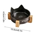 thumbnail image 5 of Tuvgenk Ceramic Dog & Cat Bowl Elevated Pet Food Water Bowl Black Raised Non-Skid No Spill Cute Cat Dish Pet Feeder for Small Dog, 5 of 5