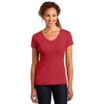 thumbnail image 1 of District Made Ladies MIni Rib V-Neck Tee - Classic Red - X-Large, 1 of 1