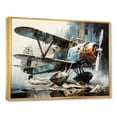 thumbnail image 2 of Designart "Dreamy Surrealism Of The Sea Plane I" Plane Floater Framed Wall Decor, 2 of 5
