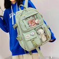 thumbnail image 2 of Mochila escolar de nailon con múltiples bolsillos para mujer, morral escolar impermeable para estudiantes, mochila Kawaii para ordenador portátil, 2 of 4