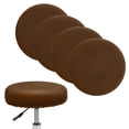 thumbnail image 1 of Uxcell 4-Pack Fundas Redondas para Taburetes de Bar, para Cojín de Taburete Lavable de Terciopelo de 12-14 Pulgadas con Bandas Elásticas [Marrón Oscuro], 1 of 7