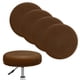 thumbnail image 1 of Uxcell 4-Pack Fundas Redondas para Taburetes de Bar, para Cojín de Taburete Lavable de Terciopelo de 12-14 Pulgadas con Bandas Elásticas [Marrón Oscuro], 1 of 7
