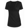 thumbnail image 6 of Ecavus Women's Maternity Nursing Tops Short Sleeve V-Neck T-Shirts 3-Pack Black Dark-Grey Hunterbr M, 6 of 6