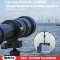 thumbnail image 5 of Opteka 650-1300mm Telephoto Zoom Lens for Olympus M43 PEN E-P5, PL6, OM-D E-M1, OM-D M10, PL7, M5 II, PEN-F, PL8, M1X P1, P2, PL1, PL1s, PL2, P3, PL3, PM1, M5, PL5, PM2, 5 of 10