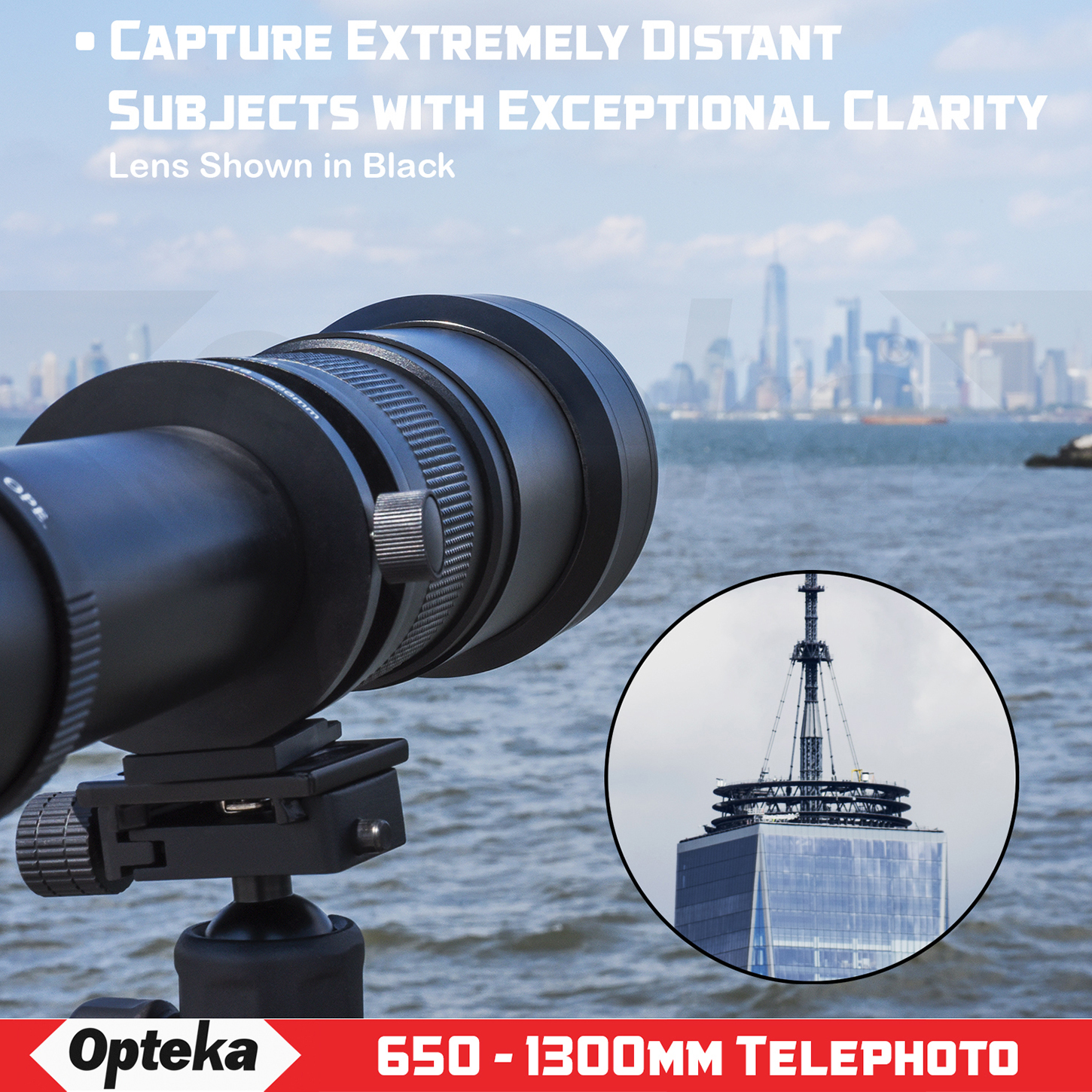 Opteka Opteka 650-1300mm High Definition Telephoto Zoom Lens for Canon EOS  Digital