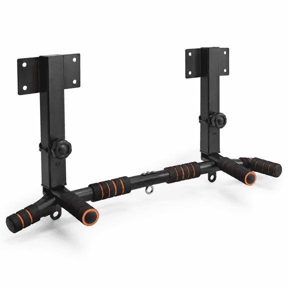 Joist Mount Wall Mounted Pull Up Bar and Dip Station, 20 x 20 x 2.99 in, 440 Lb Capacity