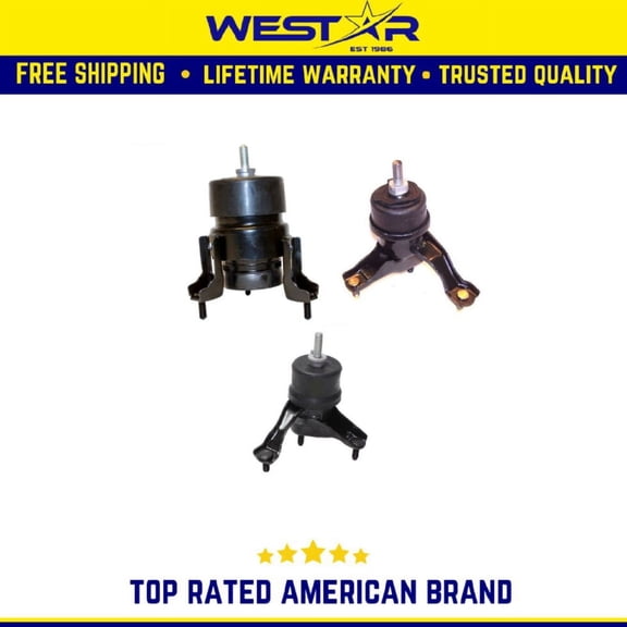 Engine Motor & Trans Mount 3PCS Set Compatible for 09-13 Toyota Highlander 2.7L Auto Trans Replaces 9694 9237 9236