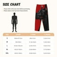 thumbnail image 4 of Lsque Black Dog Red Background Print Women's Pajama Pants, Lounge Pant - Comfortable Home Wear,Elastic Waistband, Stylish Design-X-Large, 4 of 9