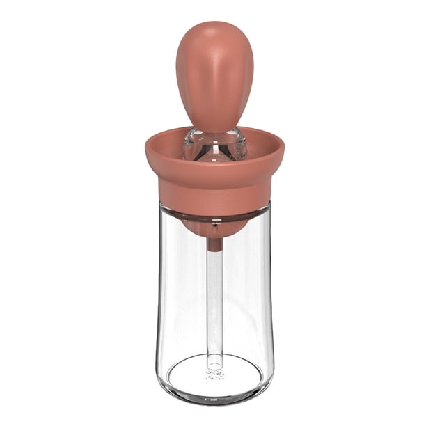 Dispensador de aceite con cepillo, botella de aceite de vidrio 2 en 1 con cepillo, dispensador de aceite para cocina, hornear, barbacoa, pastelería, sartén, freidora, cocinar y asar