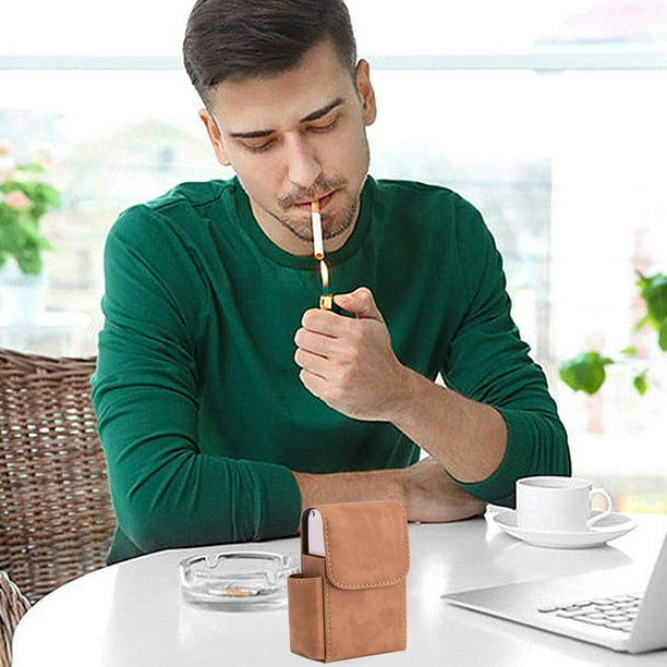 leather cigarette case for men Slim Cigarettes Case, Custom Men's Tobacco Holder, Smoking Accessory, Husband Gift Nabob Leather’s cigarette case is equipped with a lighter pocket Genuine Leather Cigarette Case &