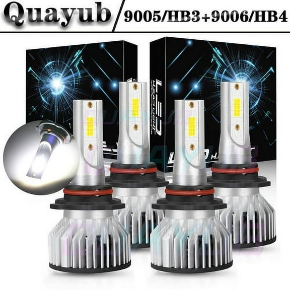 4PC LED Headlight Bulbs High & Low Beam Combo Kit 6000K For Mitsubishi 3000GT 1994-1999