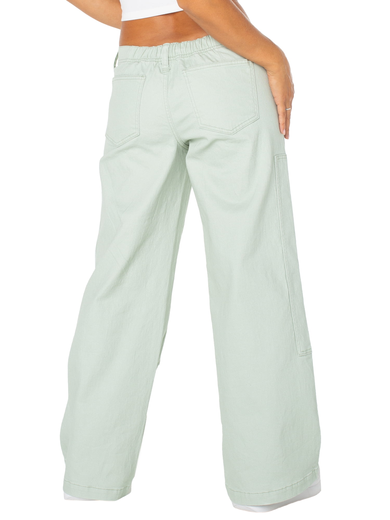Celebrity Pink Women's Low Rise Baggy Utility Wide Leg Jeans, Sizes 1-21