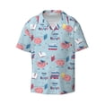 thumbnail image 3 of Goofa Brain Training Printed Men's Casual Short-sleeved Shirt,Lightweight Breathable Button-down,Summer Casual men's top,Versatile Fashion shirt-Large, 3 of 7