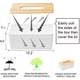 thumbnail image 3 of Funda de madera para caja de pañuelos desechables, toallas de papel no incluidas, soporte rectangular de madera para caja de pañuelos para almacenamiento en tocador de baño, mostrador, tocador de dorm, 3 of 5