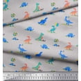 thumbnail image 3 of Soimoi Gray Rayon Crepe Fabric Balloon & Dinosaur Kids Decor Fabric Printed Yard 46 Inch Wide, 3 of 3
