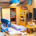 thumbnail image 5 of Assembled ornaments model toy doll house creative miniature scene sand table house mountain villa with dust cover, creative gift, 5 of 5