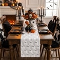 thumbnail image 3 of Sm:)e White Ghost Halloween Table Runner 13x72 Inch, Soft Plush Faux Fur Mantel Kitchen Dining Table Decor, Halloween Home Party Decor, 3 of 6