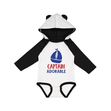 

Inktastic Captain Adorable Sailing Boat Sailor Sailing Gift Baby Boy Long Sleeve Bodysuit