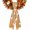 Brown, variant on Thanksgiving Fall Wreath Sash for Front Door 4.5"x56", Rustic Orange White Pumpkin Maple Wood Grain Double-Sided Bow Ribbon Decor for Wreaths, Stair Railings, Fireplace Mantel